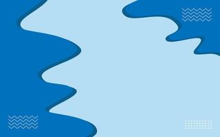 Abstract background design. Simple blue wavy shape. vector