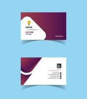 Modern and creative business card template design. Minimal style, clean double sided business card layout. vector