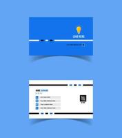 Modern and creative business card template design. Minimal style, clean double sided business card layout. vector