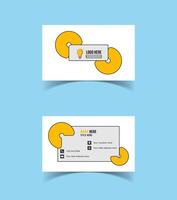 Modern and creative business card template design. Minimal style, clean double sided business card layout. vector