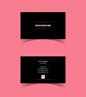 Modern and creative business card template design. Minimal style, clean double sided business card layout. vector