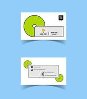Modern and creative business card template design. Minimal style, clean double sided business card layout. vector
