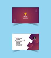 Modern and creative business card template design. Minimal style, clean double sided business card layout. vector