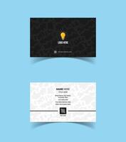 Modern and creative business card template design. Minimal style, clean double sided business card layout. vector