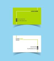 Modern and creative business card template design. Minimal style, clean double sided business card layout. vector