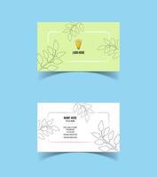 Modern and creative business card template design. Minimal style, clean double sided business card layout. vector