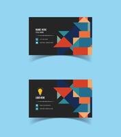 Modern and creative business card template design. Minimal style, clean double sided business card layout. vector