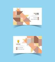 Modern and creative business card template design. Minimal style, clean double sided business card layout. vector