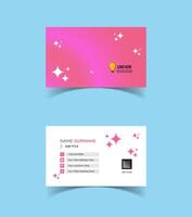 Modern and creative business card template design. Minimal style, clean double sided business card layout. vector