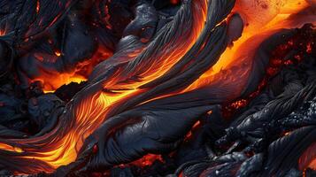 AI generated Lava texture fire background photo