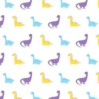 Seamless pattern with cute dinosaurs. Kids pattern with dino. Vector illustration.