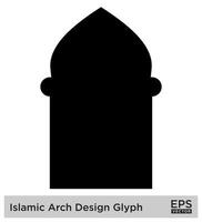 Islamic Arch Design Glyph Black Filled silhouettes Design pictogram symbol visual illustration vector