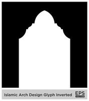 Islamic Arch Design Glyph Inverted Black Filled silhouettes Design pictogram symbol visual illustration vector