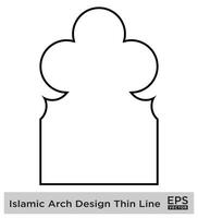 Islamic Arch Design Thin Line Black stroke silhouettes Design pictogram symbol visual illustration vector