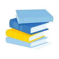 Stack of colorful books for World Book Day vector