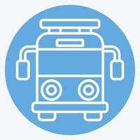 Icon School Bus. related to Kindergarten symbol. blue eyes style. simple design editable. simple illustration vector