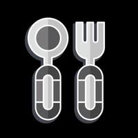 Icon Cutlery. related to Kindergarten symbol. glossy style. simple design editable. simple illustration vector