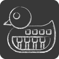 Icon Synthesizer. related to Kindergarten symbol. chalk Style. simple design editable. simple illustration vector