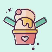 Icon Ice cream. related to Kindergarten symbol. MBE style. simple design editable. simple illustration vector