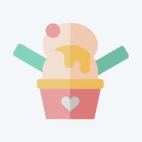 Icon Ice cream. related to Kindergarten symbol. flat style. simple design editable. simple illustration vector