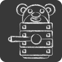 Icon Xylophone. related to Kindergarten symbol. chalk Style. simple design editable. simple illustration vector