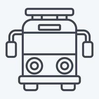 Icon School Bus. related to Kindergarten symbol. line style. simple design editable. simple illustration vector