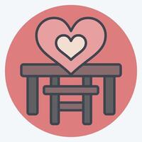 Icon Baby Chair. related to Kindergarten symbol. color mate style. simple design editable. simple illustration vector