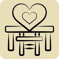 Icon Baby Chair. related to Kindergarten symbol. hand drawn style. simple design editable. simple illustration vector