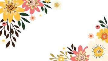 Abstract Flower frame background Floral vector design colorful wallpaper