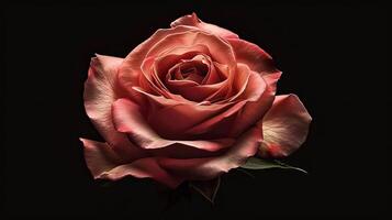 AI generated Breathtaking panoramic photo capturing the beauty of a single rose