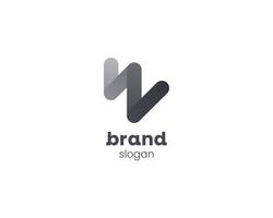 Creative monogram moving initial letter w logo vector