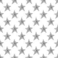 Seamless pattern with cute stars doodle for decorative print, wrapping paper, greeting cards, wallpaper and fabric vector