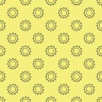 Seamless pattern with sun doodle for decorative print, wrapping paper, greeting cards, wallpaper and fabric vector