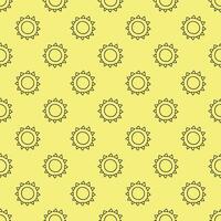 Seamless pattern with sun doodle for decorative print, wrapping paper, greeting cards, wallpaper and fabric vector