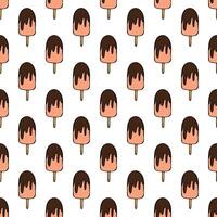 Seamless pattern with ice cream doodle for decorative print, wrapping paper, greeting cards, wallpaper and fabric vector