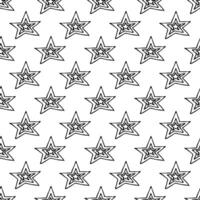 Seamless pattern with cute stars doodle for decorative print, wrapping paper, greeting cards, wallpaper and fabric vector