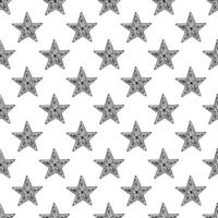 Seamless pattern with cute stars doodle for decorative print, wrapping paper, greeting cards, wallpaper and fabric vector