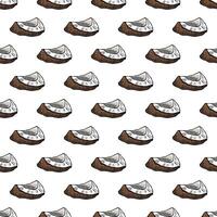 Seamless pattern with coconut doodle for decorative print, wrapping paper, greeting cards, wallpaper and fabric vector