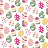 Easter eggs seamless pattern. Background in spring color. For fabric, textile, print, wrapping paper. Vector illustration