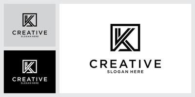 Initial letter KK or K vector logo design