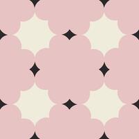 Beautiful seamless pattern with geometric shapes in retro style. Vector texture in classic ceramic tile style. Modern geometry background in vintage style.