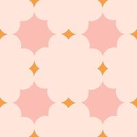 Beautiful seamless pattern with geometric shapes in retro style. Vector texture in classic ceramic tile style. Modern geometry background in vintage style.