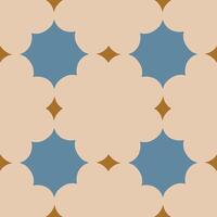 Beautiful seamless pattern with geometric shapes in retro style. Vector texture in classic ceramic tile style. Modern geometry background in vintage style.