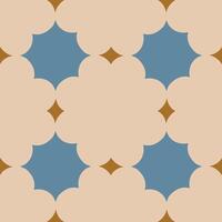 Beautiful seamless pattern with geometric shapes in retro style. Vector texture in classic ceramic tile style. Modern geometry background in vintage style.