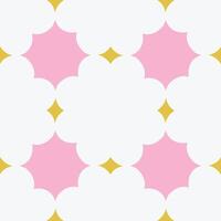Beautiful seamless pattern with geometric shapes in retro style. Vector texture in classic ceramic tile style. Modern geometry background in vintage style.