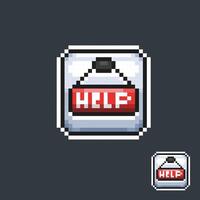 help board sign in pixel art style vector