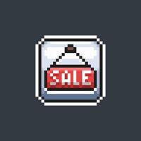 sale sign in pixel art style vector