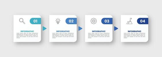 infografía etiqueta diseño modelo con íconos y 4 4 opciones o pasos. vector