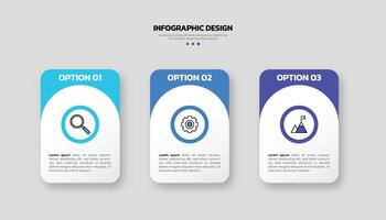 Modern infographic design template with 3 options or steps vector