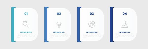 infografía etiqueta diseño modelo con íconos y 4 4 opciones o pasos. vector